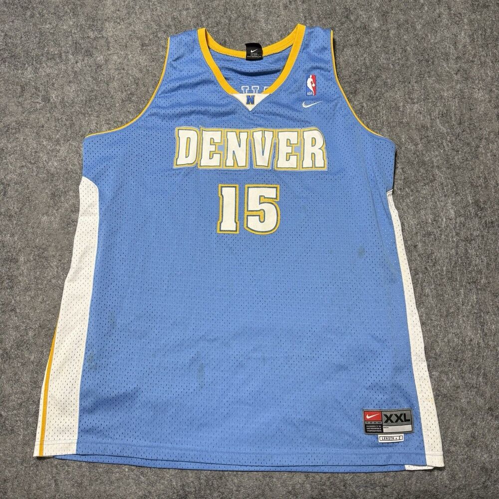Vintage 00S Y2K Nike Mens NBA Jersey Size 2XL Denver Nuggets Carmelo Anthony 15